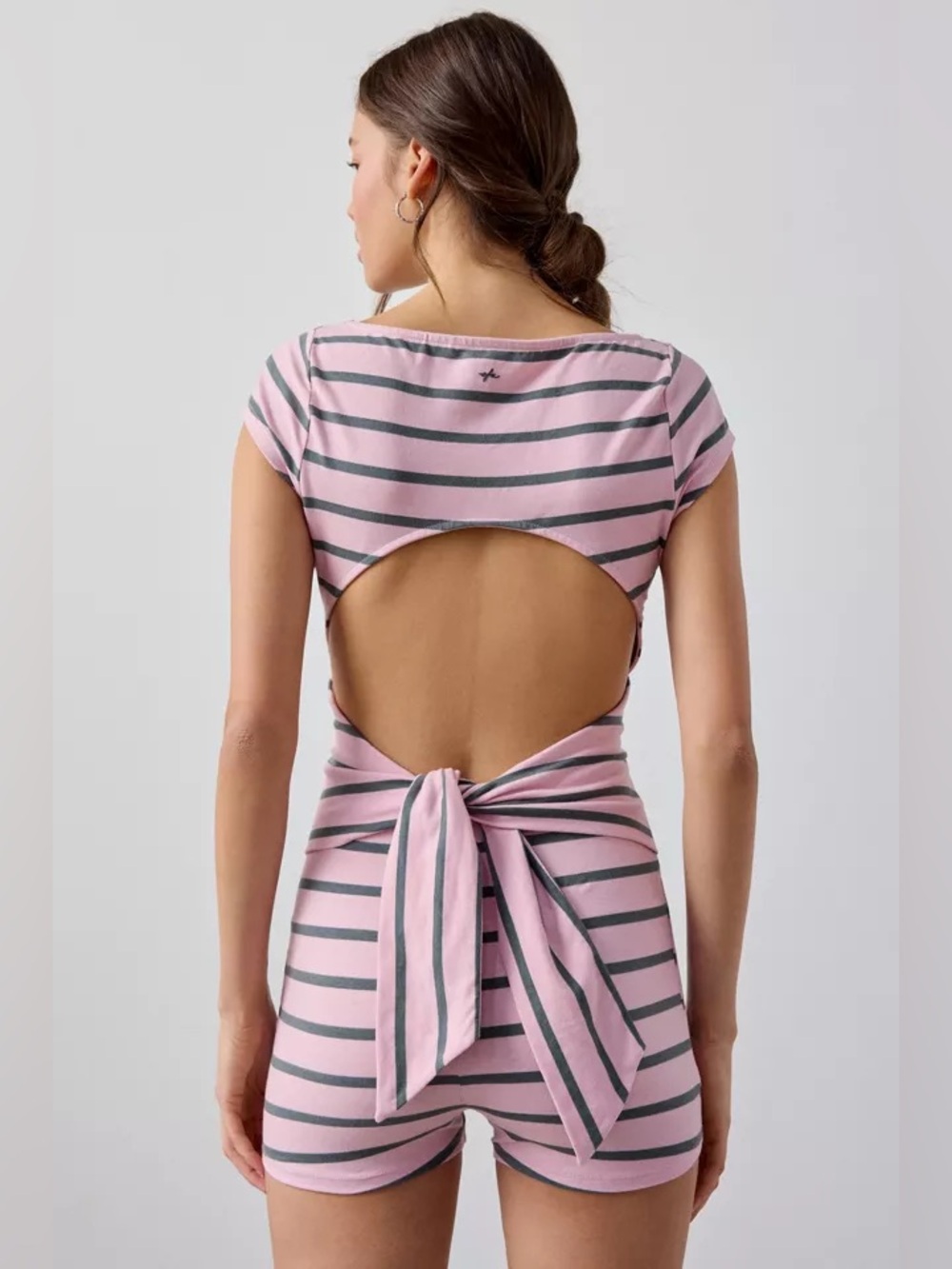 Out from Under Bec Open Back Tie Bow Romper